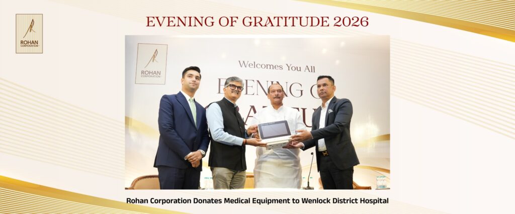Rohan Corporation Donates Medical Equipment to Wenlock District Hospital Rohan Corporation donates Multipara Monitors worth Rs 10 lakh to Government Wenlock District Hospital at Evening of Gratitude 2026 in Mangaluru